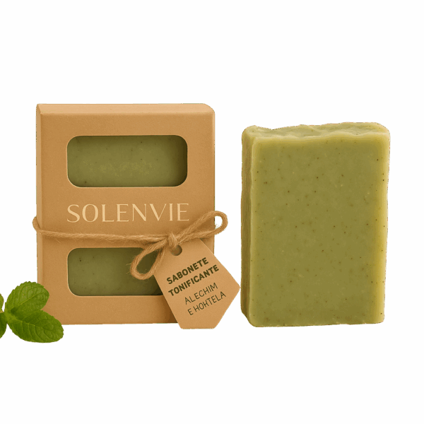Alecrim e Hortelã Tonificam – Sabonete Natural 80g com Frescor Herbal