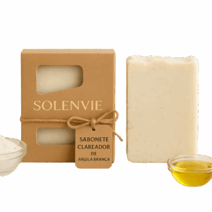 Sabonete Clareador 80g de Argila Branca – Pele Iluminada com Cosmético Natural