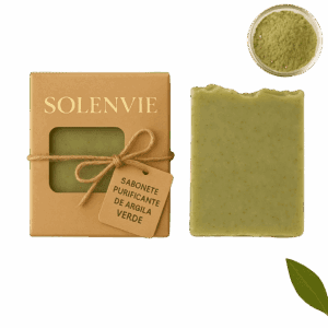 Argila Verde e Pele Oleosa – Sabonete Purificante Natural Vegano 80g Artesanal
