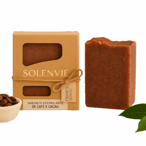 Café & Cacau Estimulam – Sabonete Esfoliante Vegano 80g com Aroma Intenso