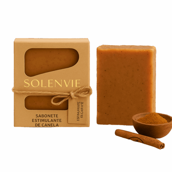Canela e Energia – Sabonete Estimulante Vegano 80g com Aroma Marcante