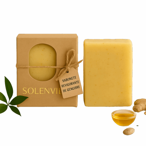Gengibre Ativo no Sabonete Revigorante 80g – Energia para Corpo e Mente Vegano