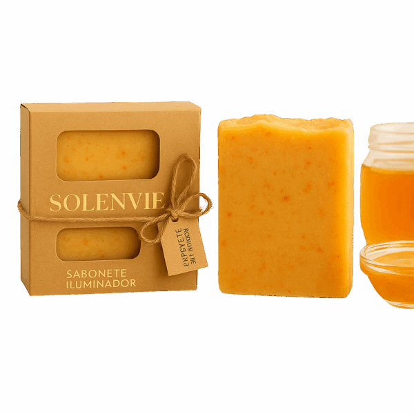 Laranja e Mel Iluminam sua Pele – Sabonete Natural e Vegano 80g Feito à Mão