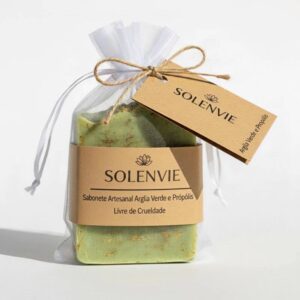 Argila Verde e Própolis Antiacne – Sabonete Natural Vegano 100g para Limpeza