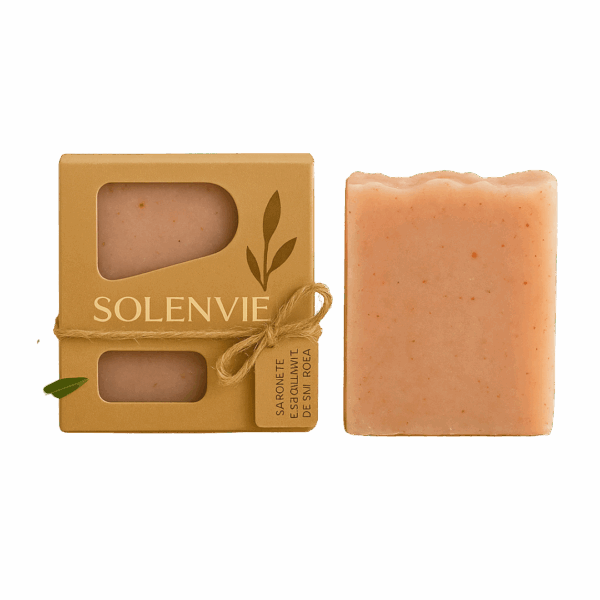 Sabonete de Sal Rosa Esfoliante 80g – Renovação da Pele com Mineral Natural