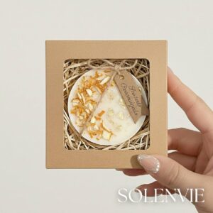 Lembrancinhas Personalizadas Aurora Dourada Caixinhas de Sabonetes Naturais Artesanais 40g