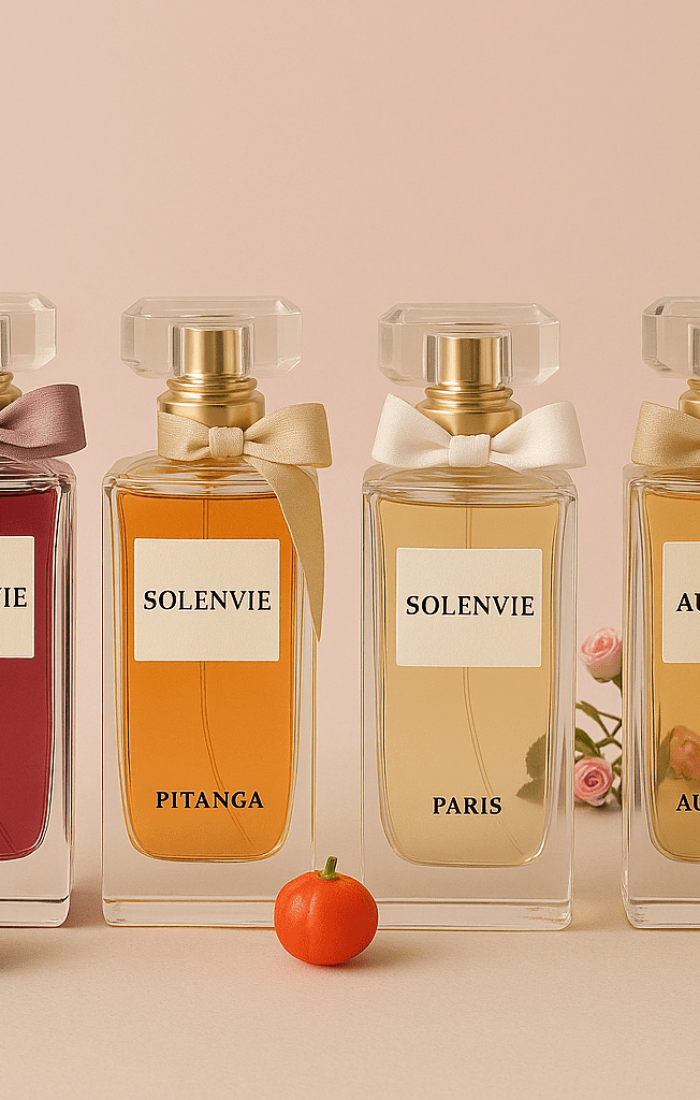 Fragrâncias Elegantes em Harmonia Visual